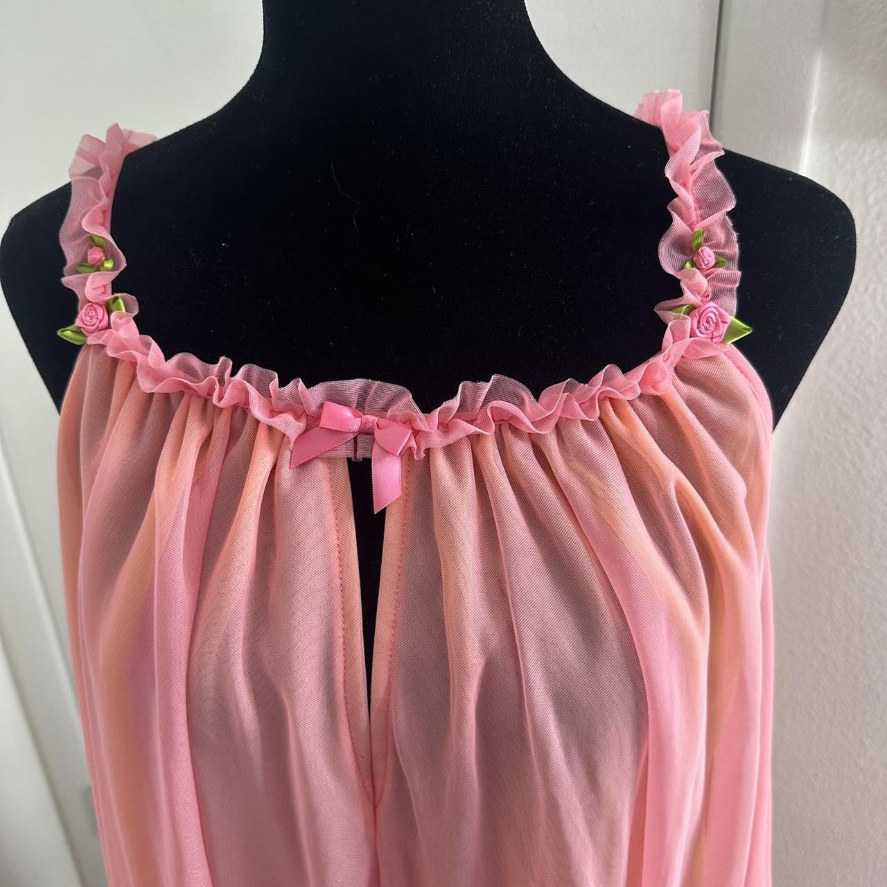 Betsey Johnson Women's Pink and Orange Dress | Depop