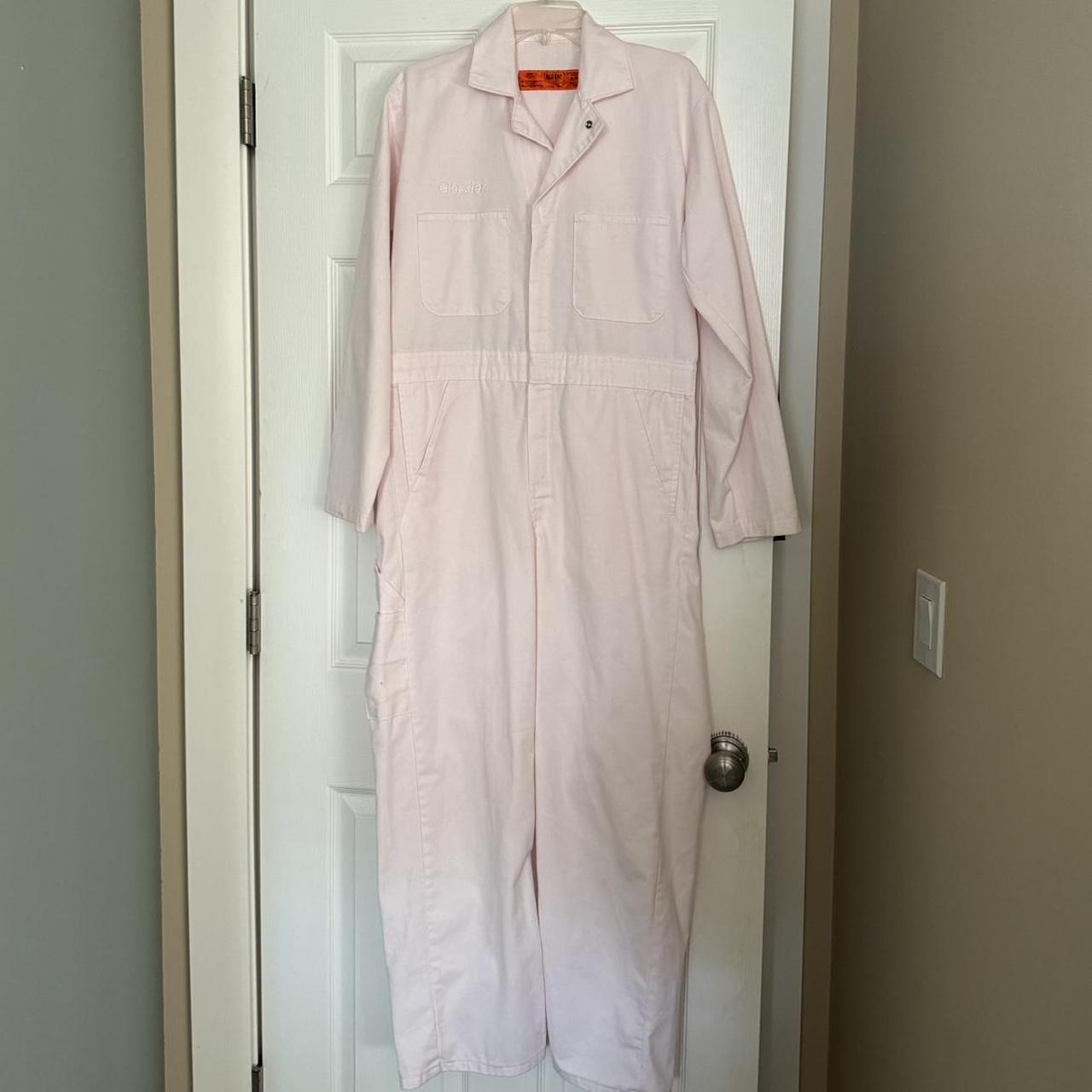 Glossier pink jumpsuit