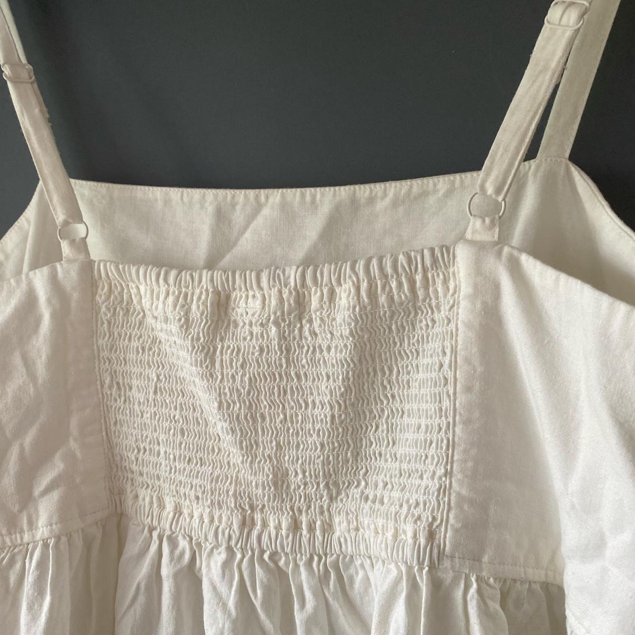 UNIQLO - linen gathered camisole dress - Never... - Depop