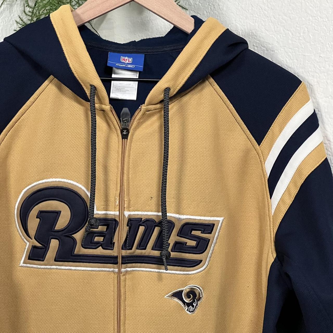 Vintage Reebok St. Louis Rams NFL Puffer Jacket - Depop