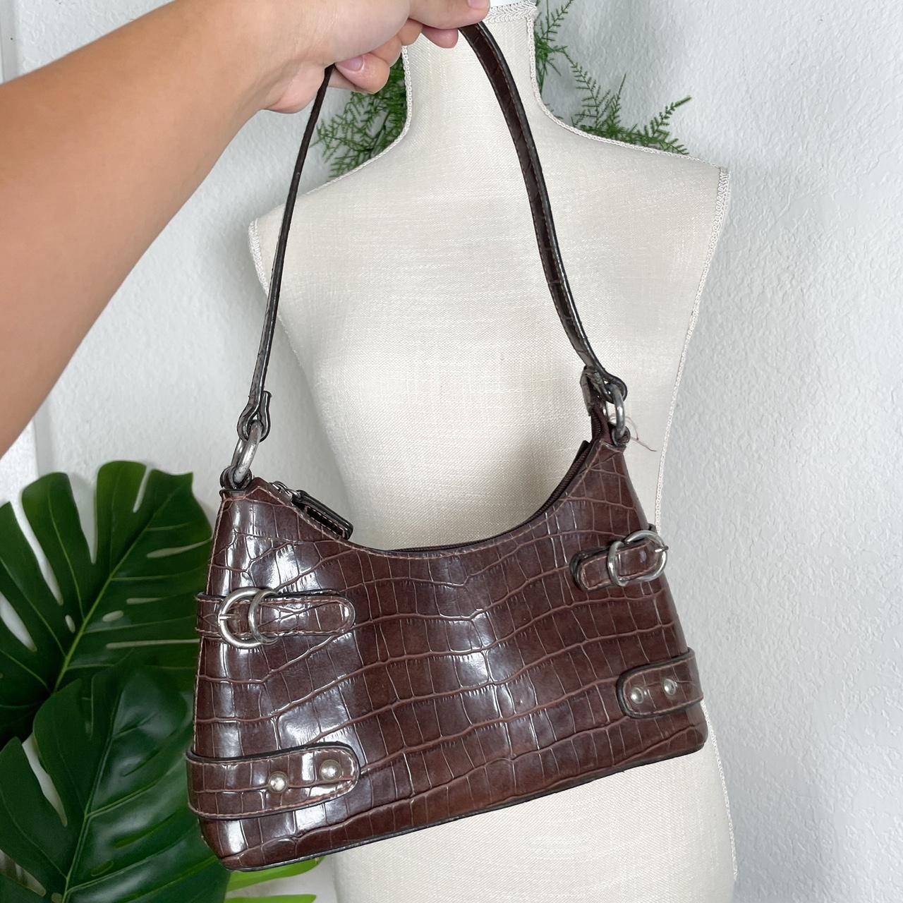 Woman's Vintage Retro Faux Crocodile Leather Handbag