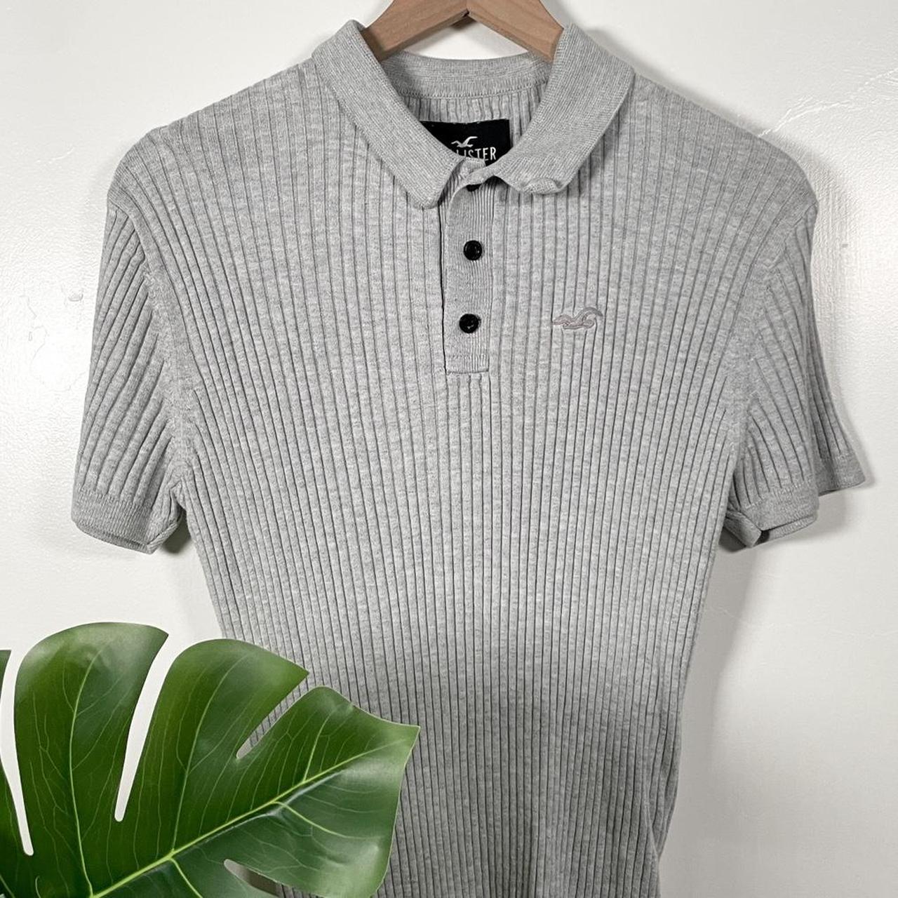 Hollister grey hotsell polo shirt