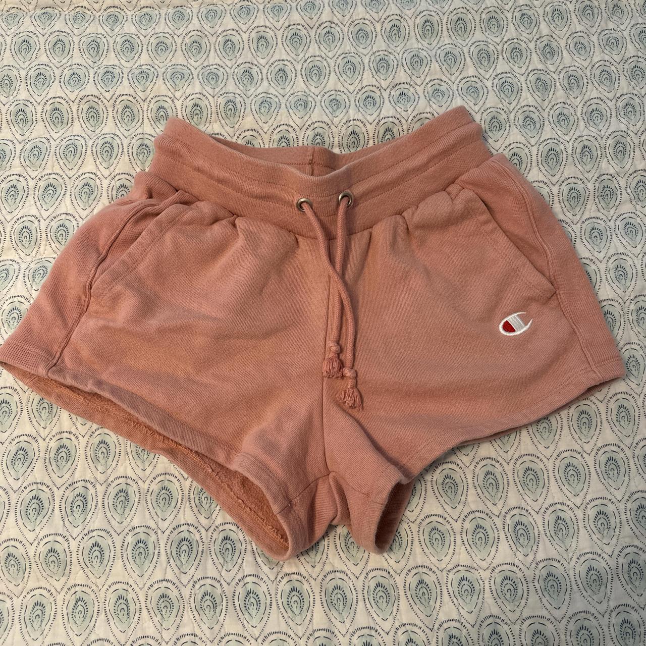 pink Champion sweat shorts size small in perfect. Depop