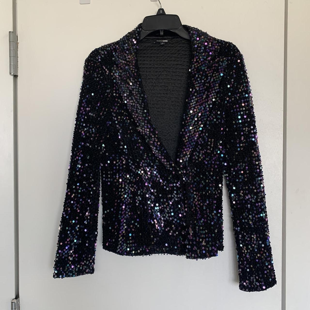 Groovy sequin party blazer 🪩 Perfect for holidays /... - Depop