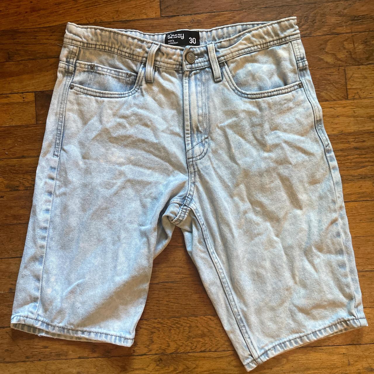 Otrain Distressed Jean Shorts For Men Blue Denim Denim Burton