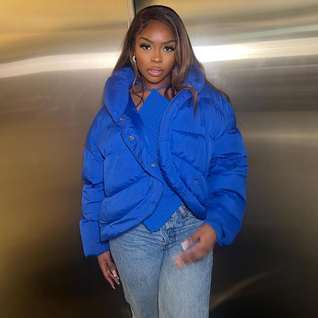 Boohoo blue Jacket Unique style very. Depop