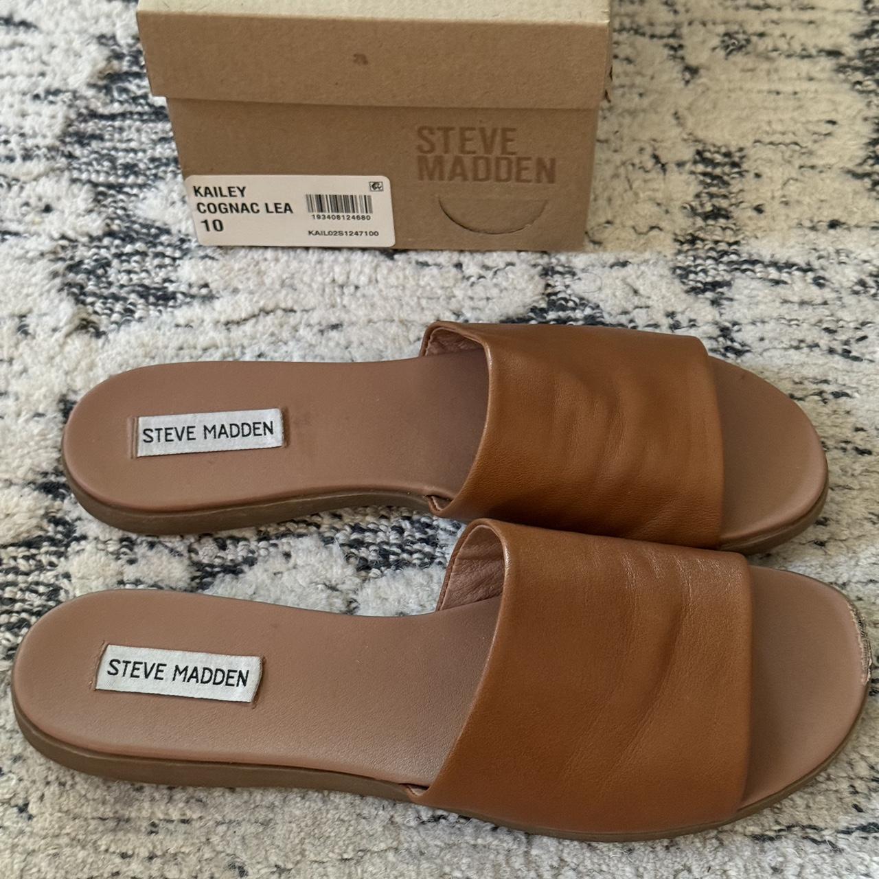 ★Steve Madden★ベスト商品★KAYA BROWN★サンダル KAYA Brown Leather Slide Sandal | Women's Sandals – Steve Madden