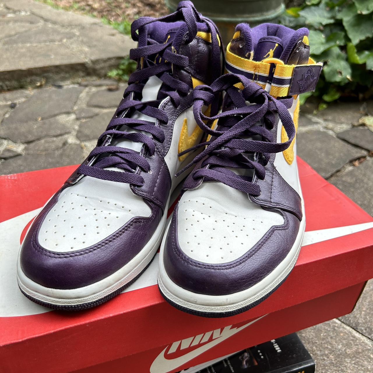 Air jordan 1 high strap lakers best sale