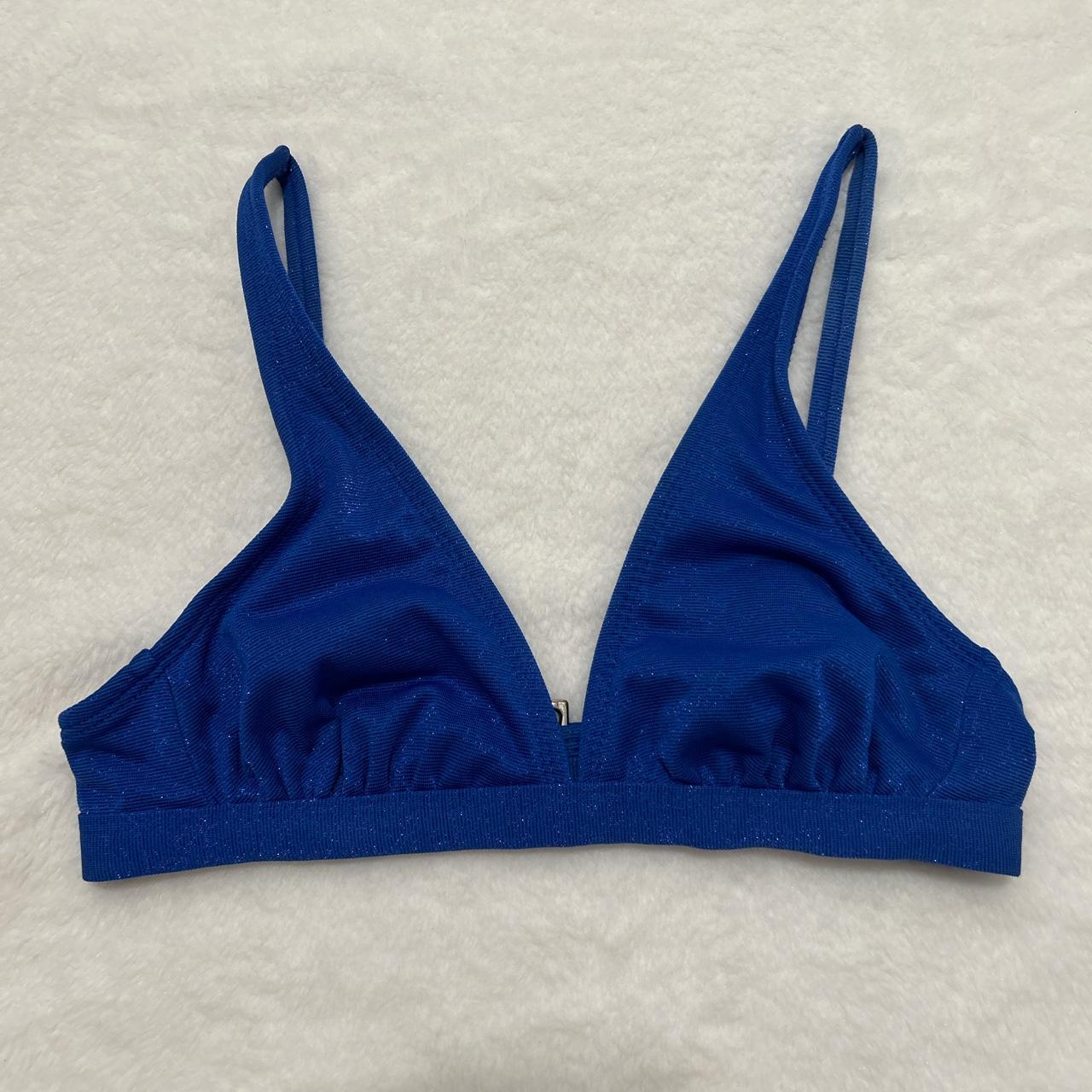 Target sparkly blue bathing suit top Not itchy Super... - Depop