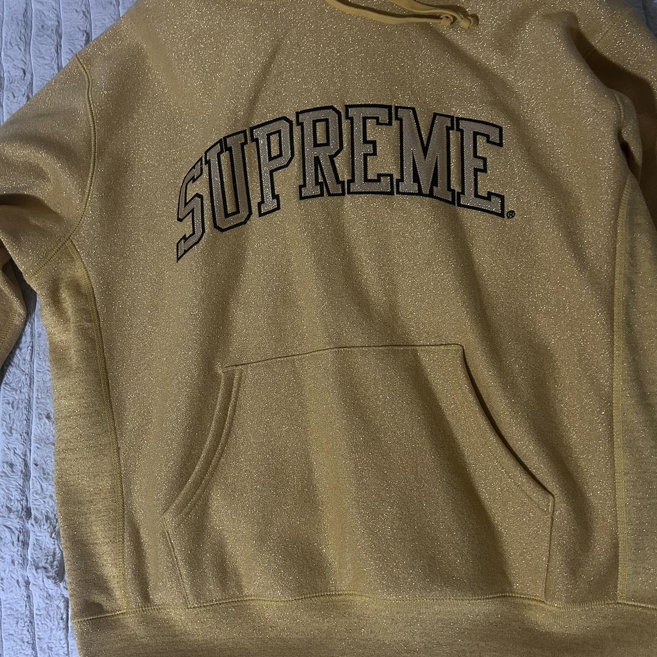 Supreme hoodie gold online