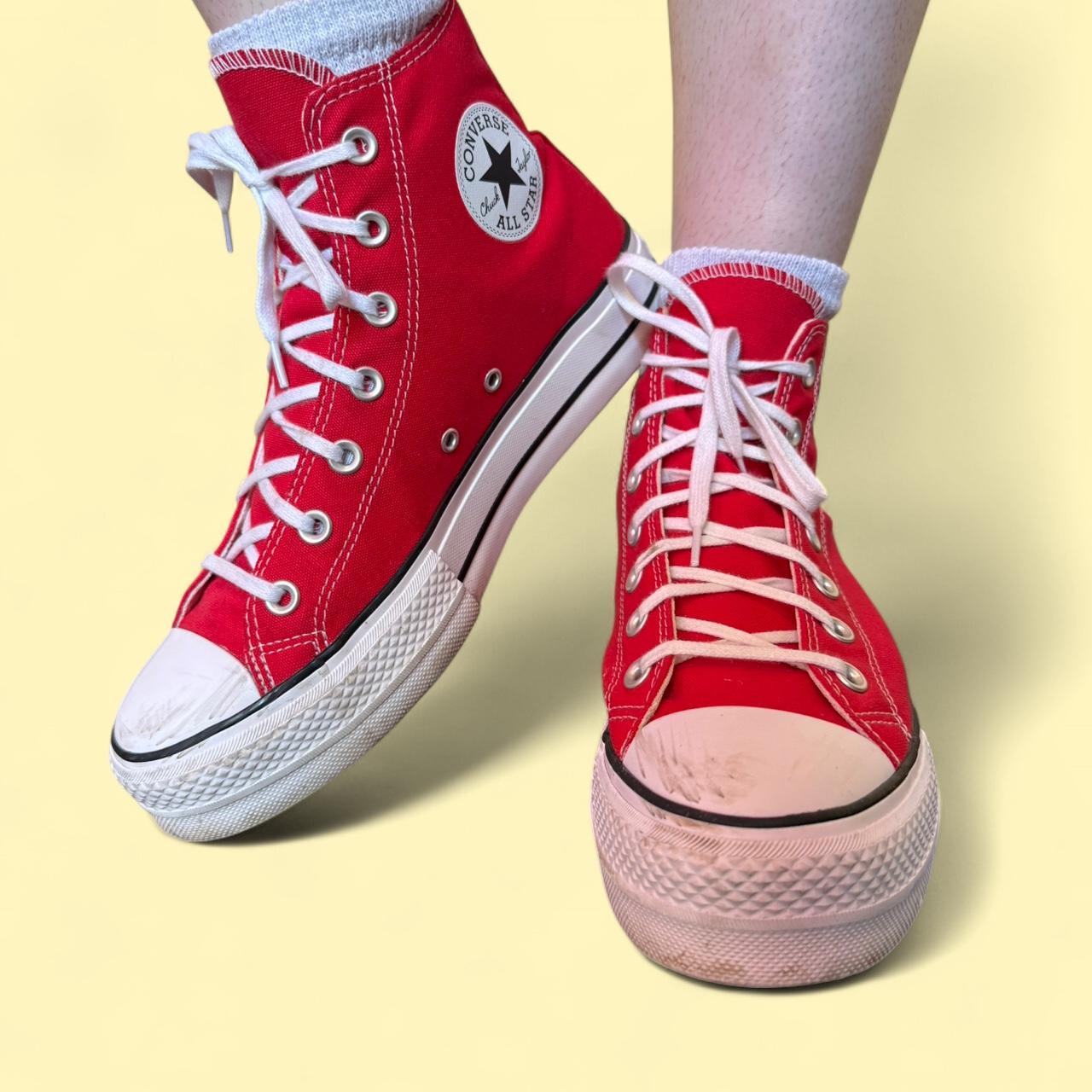 Converse Women's Sneakers Red US – Red platform converse