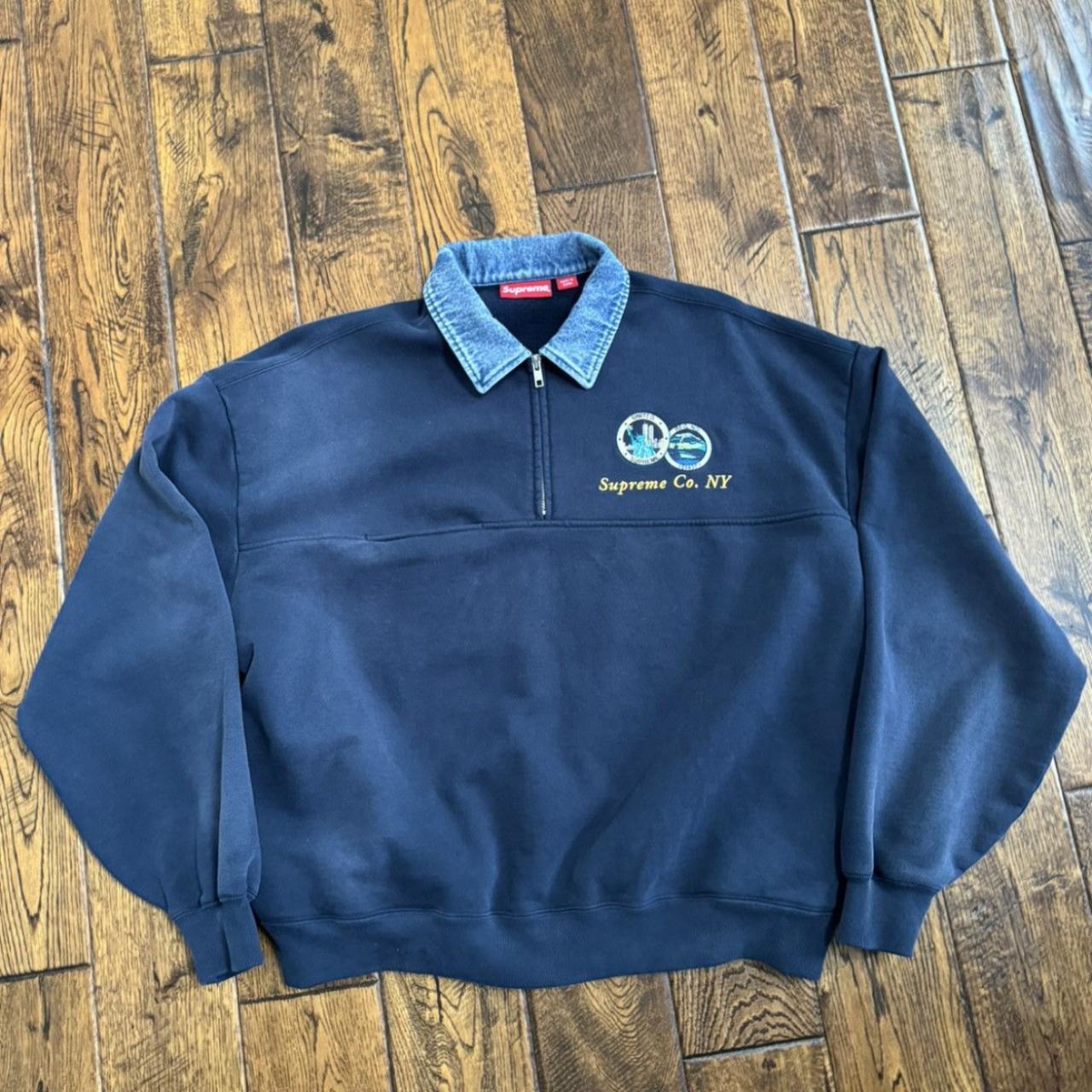 Denim Collar Supreme Half Zip Sweater 新品】Supreme シュプリーム