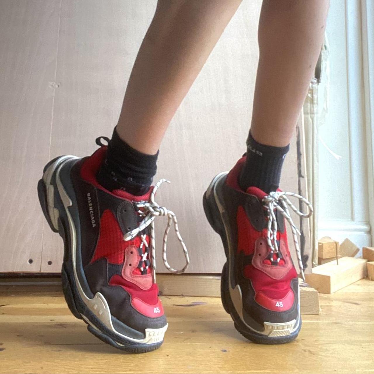 Balenciaga Triple S Red White Black Colour way Eu 45