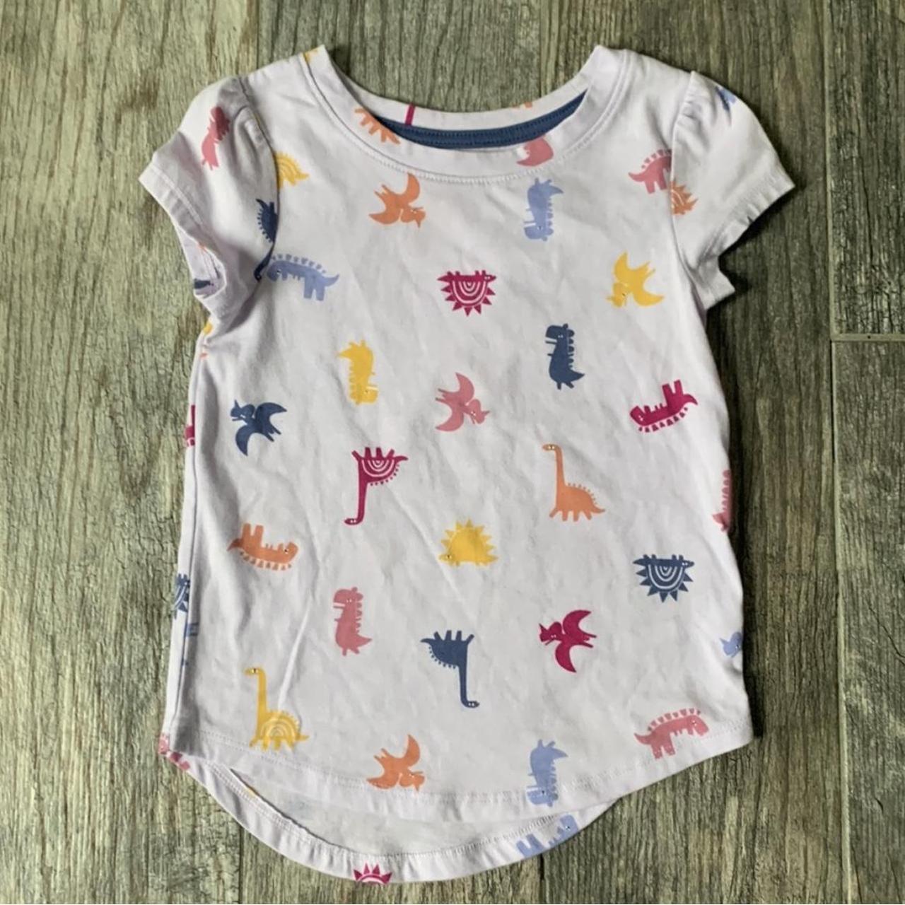 Girls Dinosaur Top Cat Jack Size 4T Purple Depop