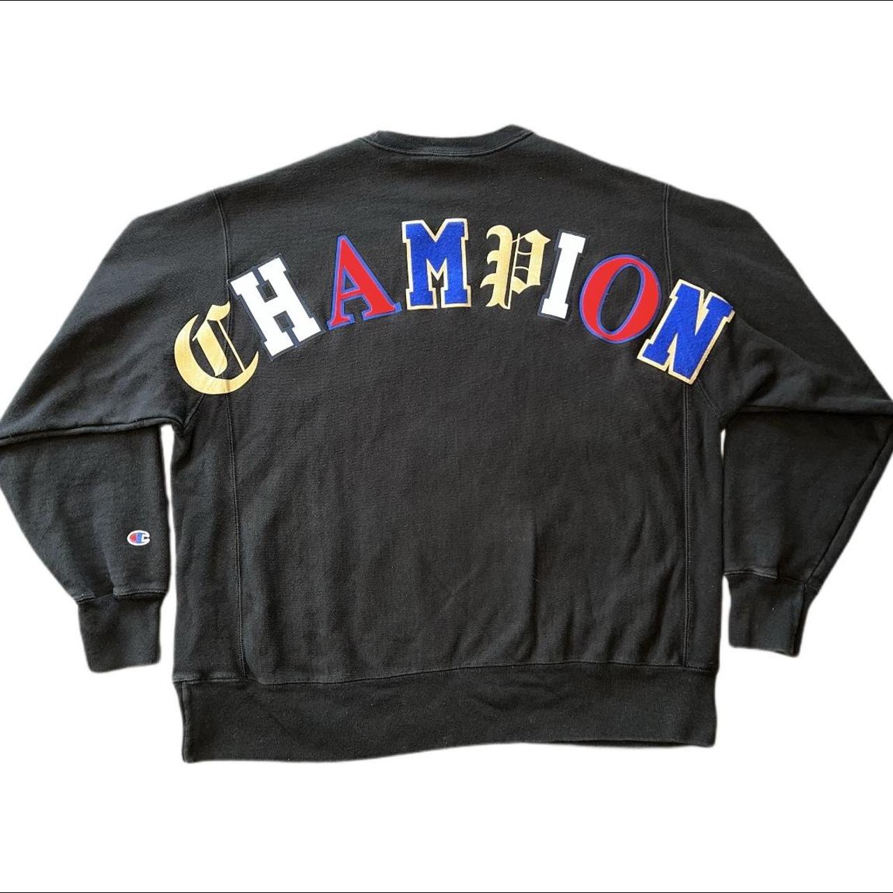 Champion patch cheap sweatshirt