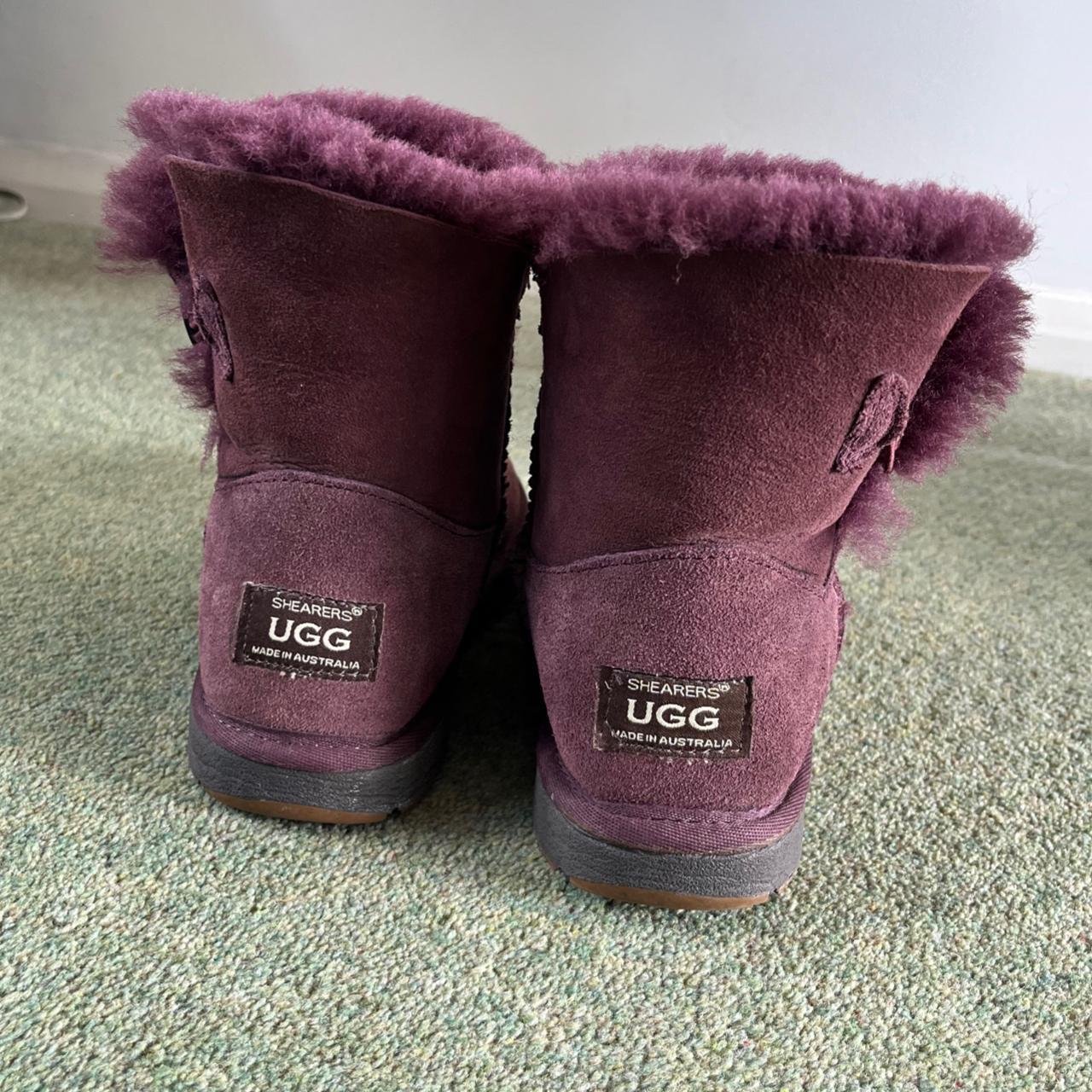 Burgundy bailey bow uggs best sale