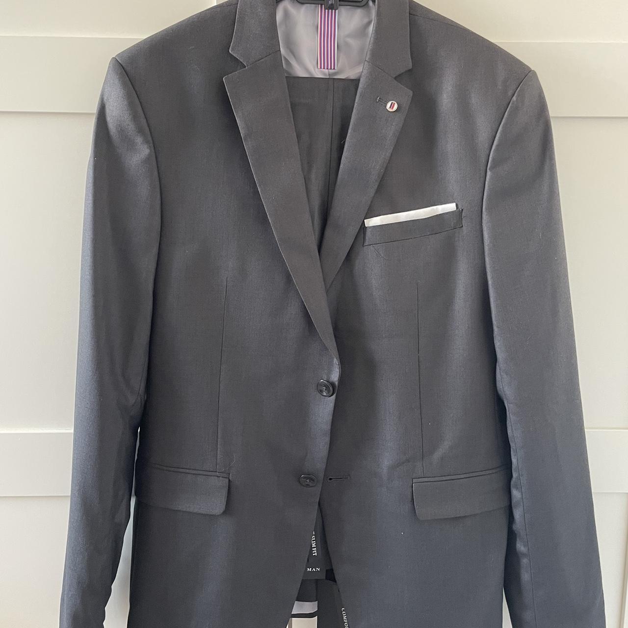 Zara men's grey piece suit Comfort slim fit Depop