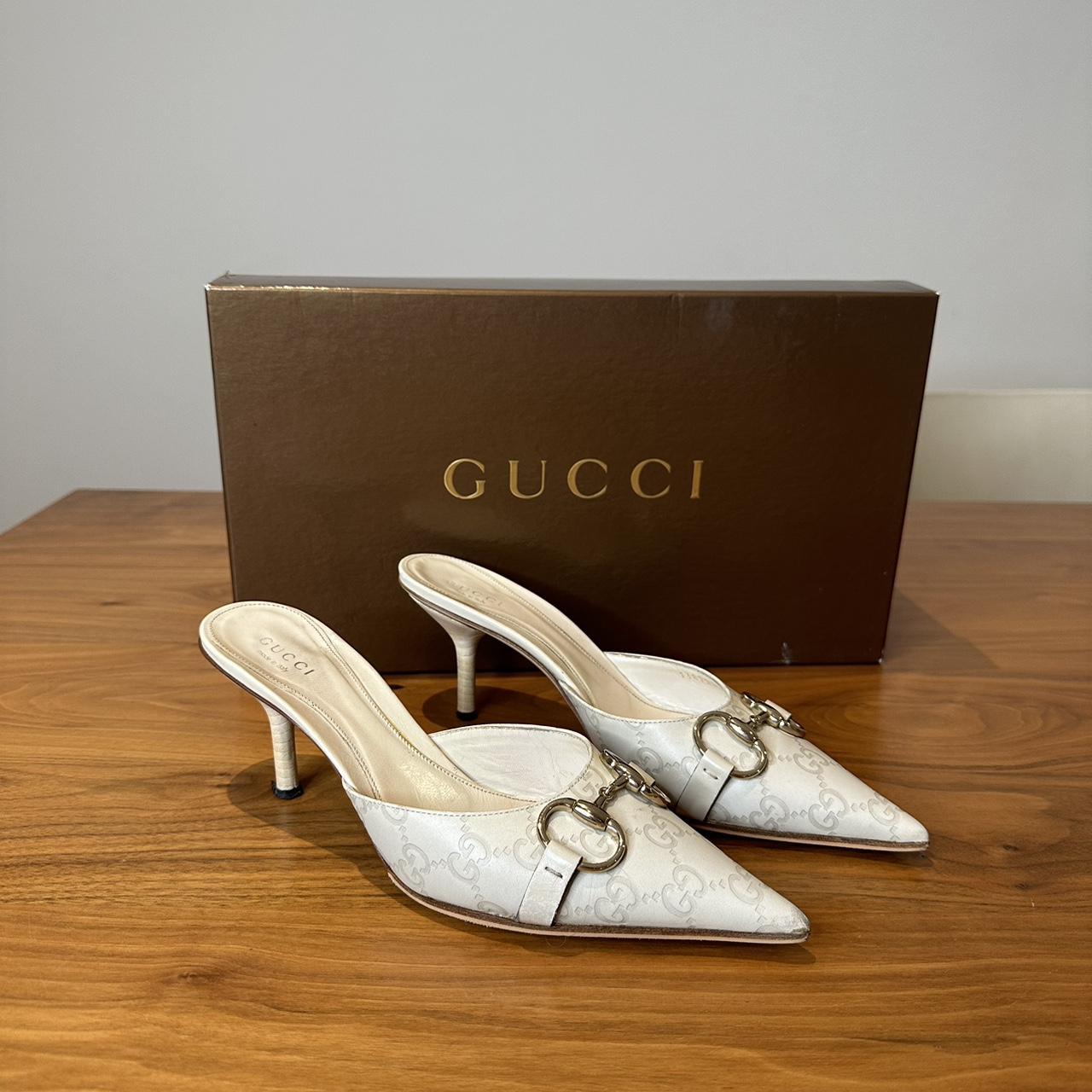 Authentic Vintage Gucci horsebit gg monogram mules | Depop