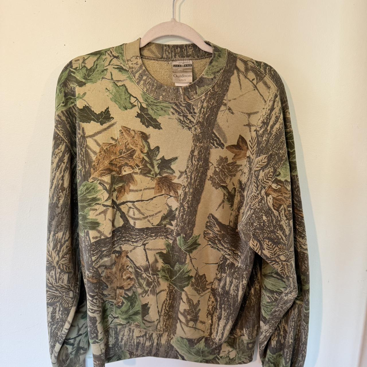 トップス 90s jerzees mossy oak real tree sweat m Vintage 90s Jerzees Mossy Oak Camo Sweatshirt Xlarge Outdoor