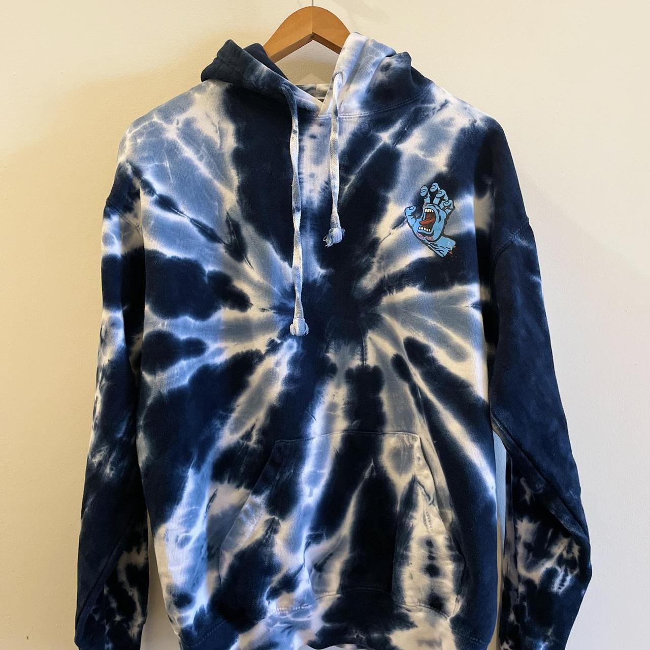 Santa Cruz blue tie-dye hoodie