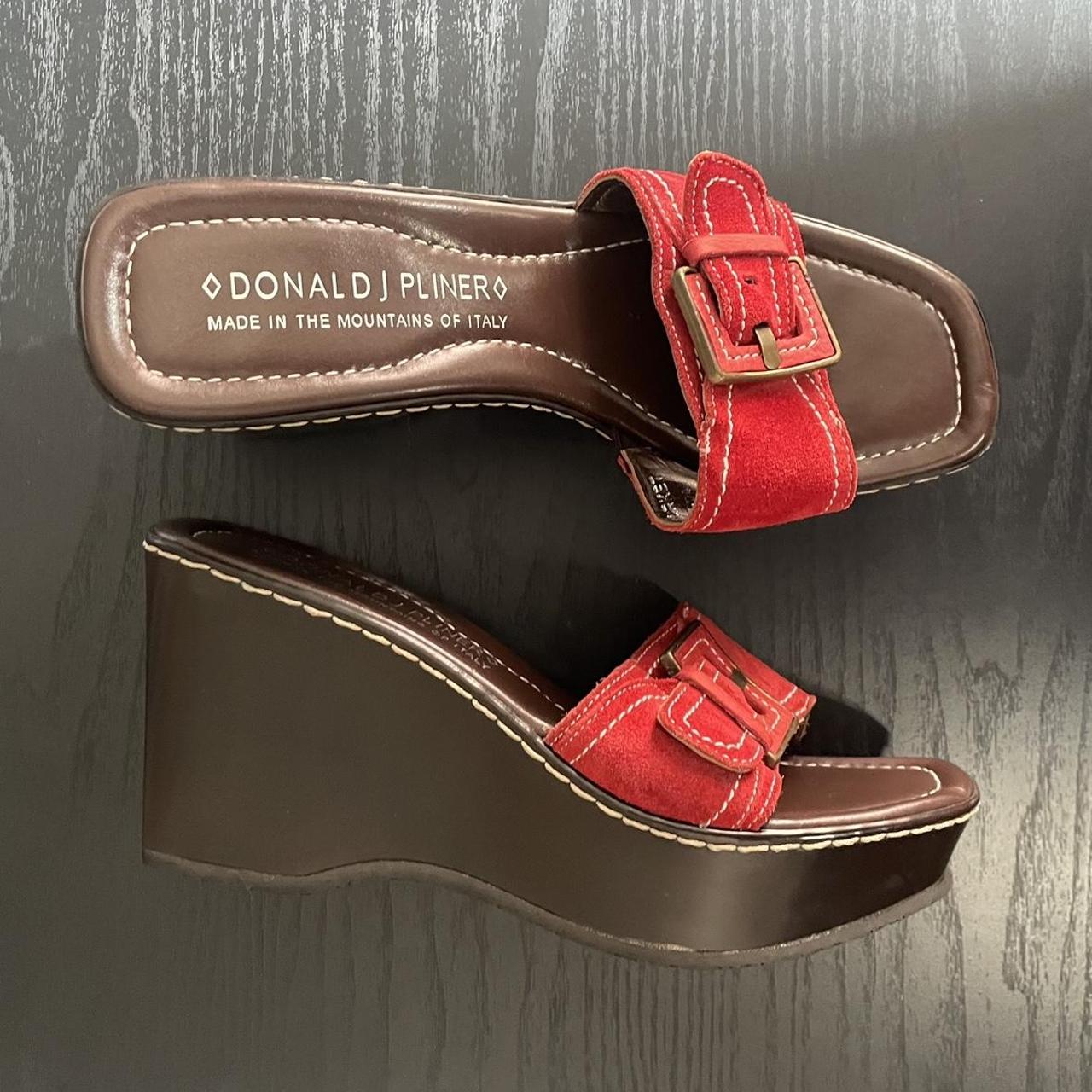 Donald Pliner Women S Brown And Red Footwear Depop