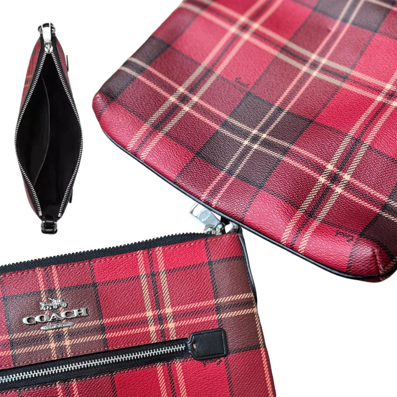 NWT Coach Rowan File Bag With sale Tartan Plaid Print