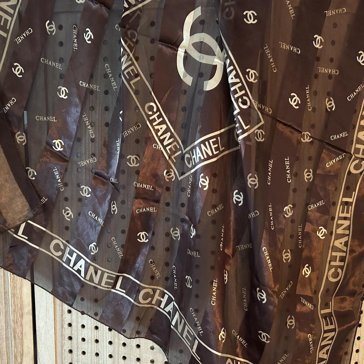 Vintage Chanel scarf, brown and