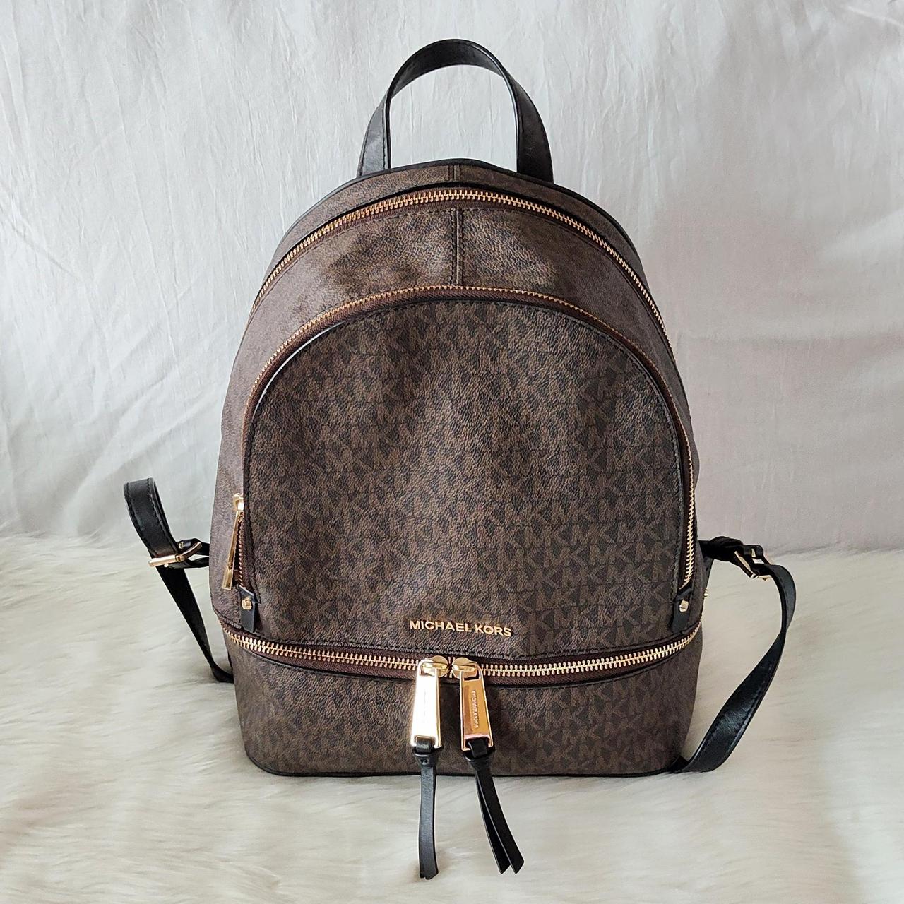 Michael kors rhea mini backpack brown best sale