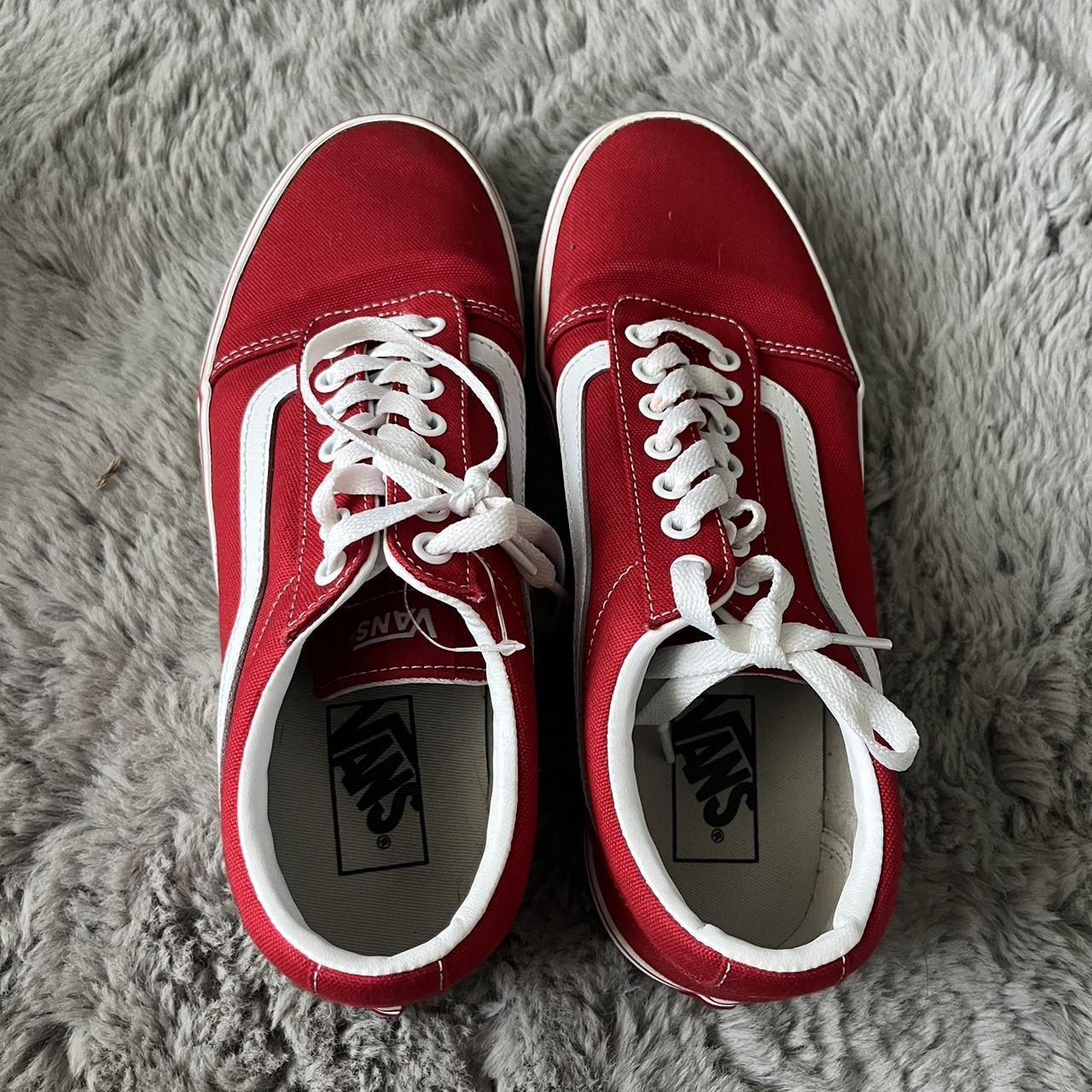 Red vans trainers online