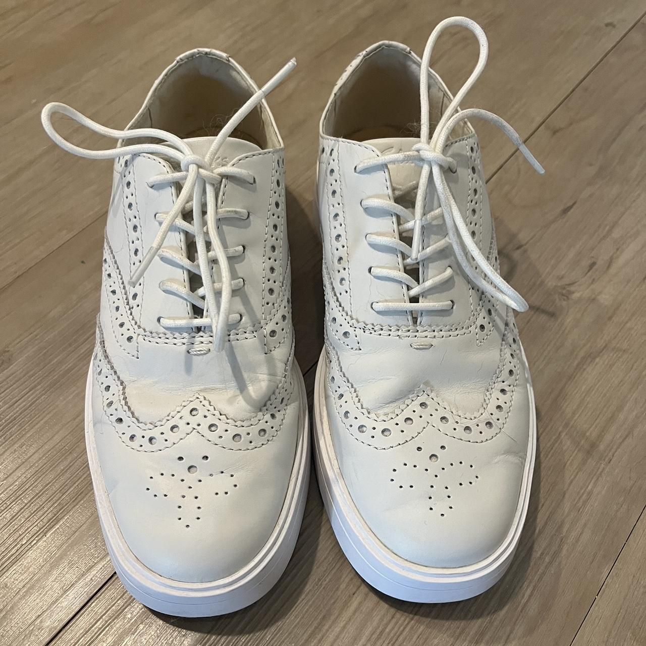 Clarks white brogues online