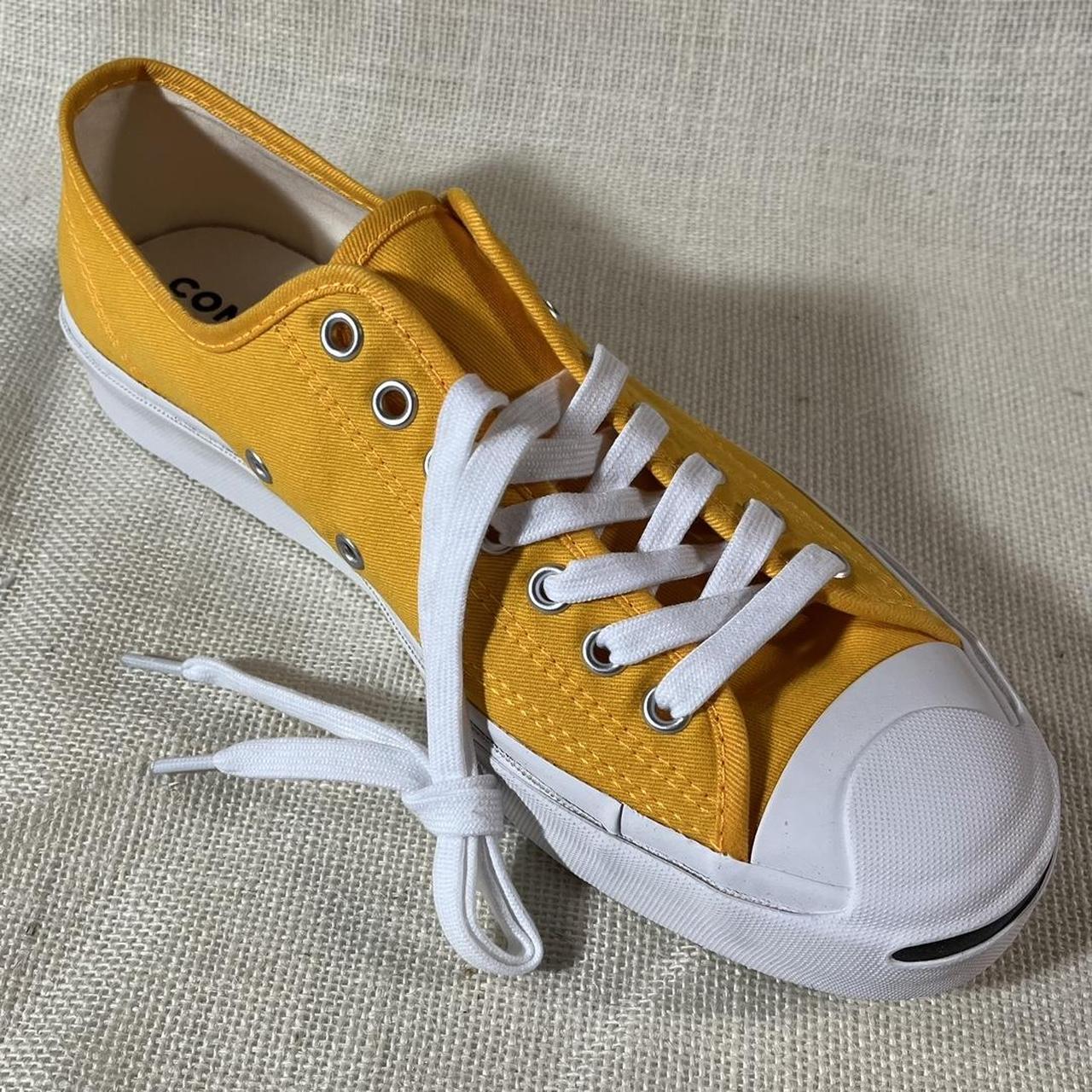 Converse Jack Purcell Yellow Orange Twill Low Top. Depop