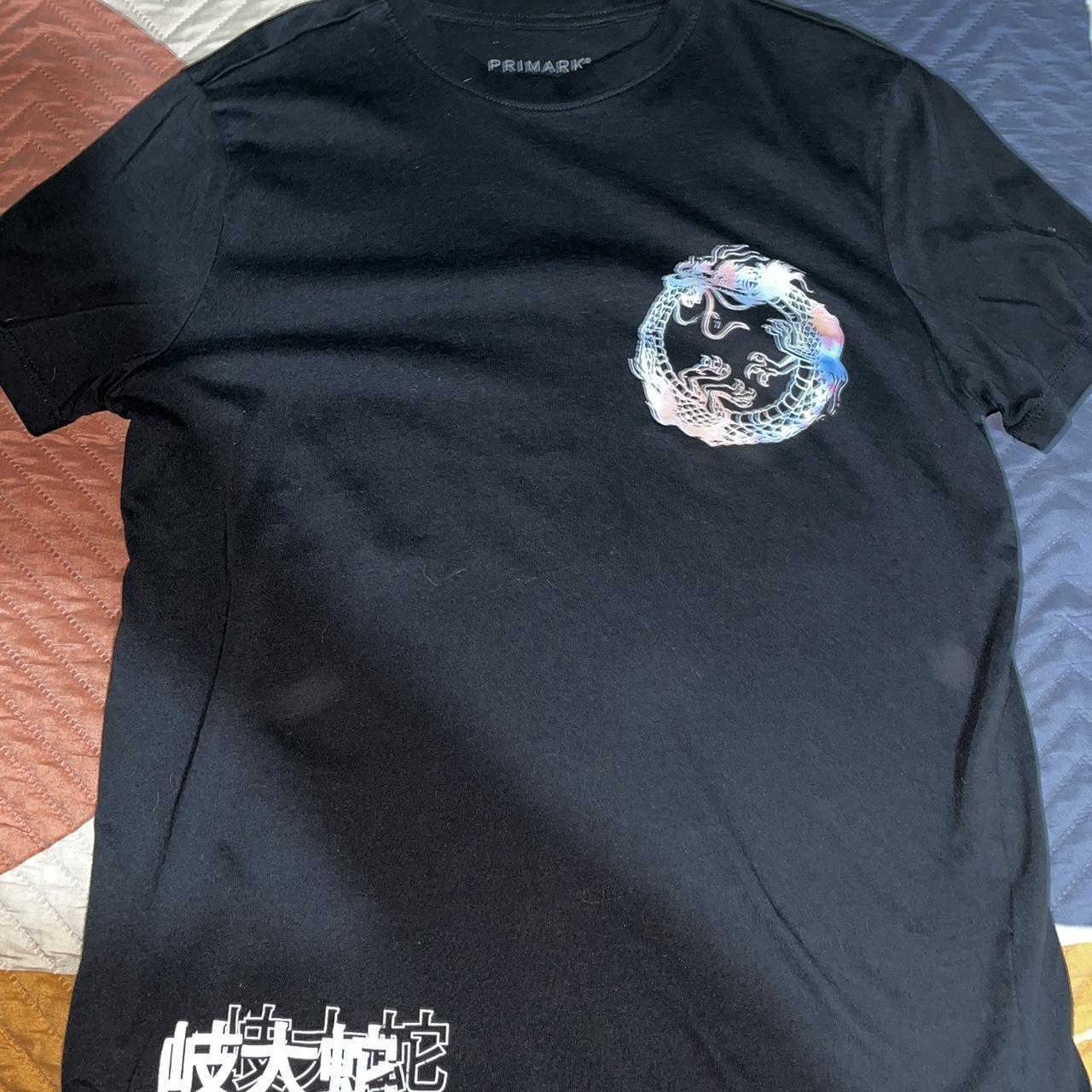 Primark Mens Primark Black T Shirt Primark Dragon Graphic T Shirt