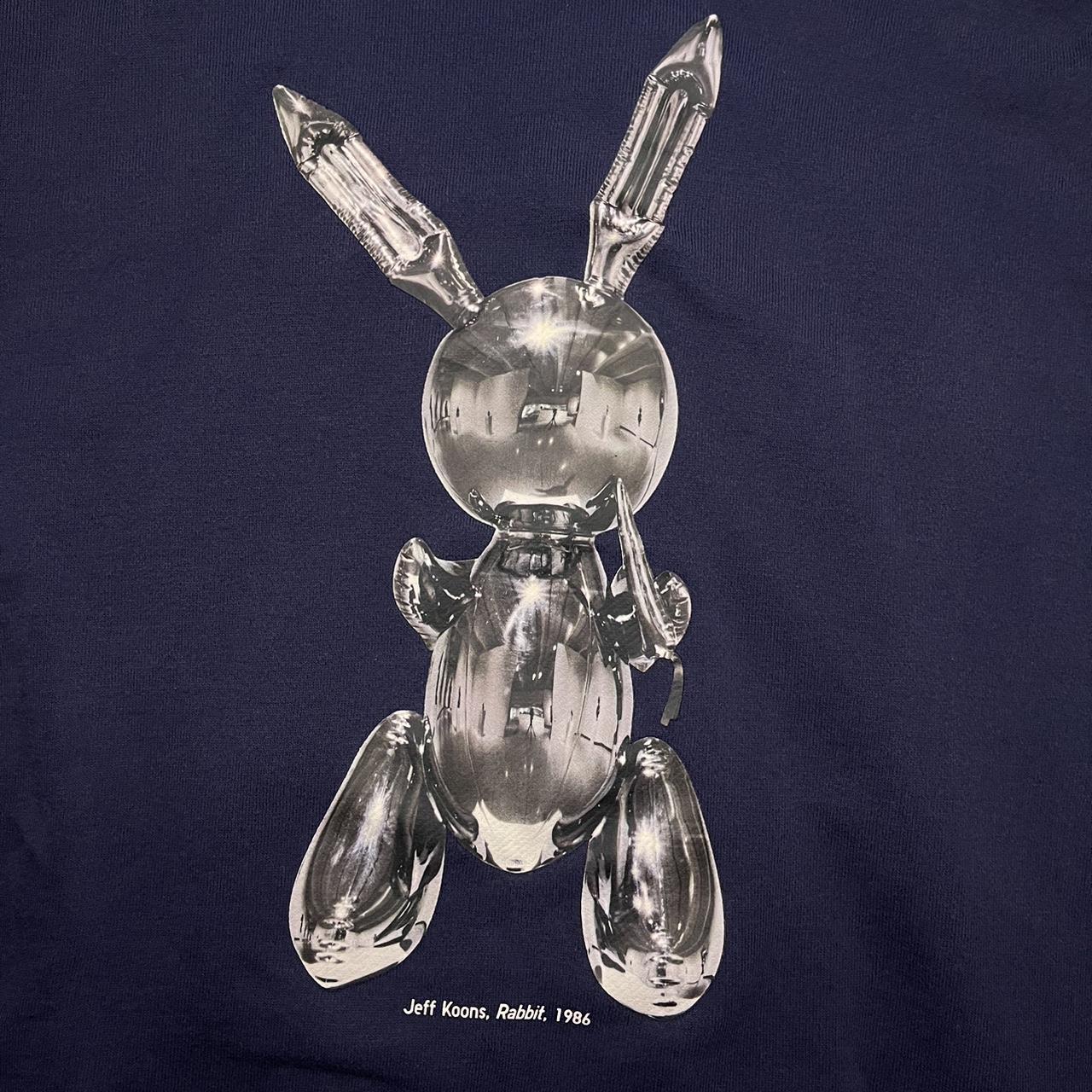 Uniqlo Jeff store Koons Rabbit 1986 Hoodie Sweatshirt in Blue Size Small