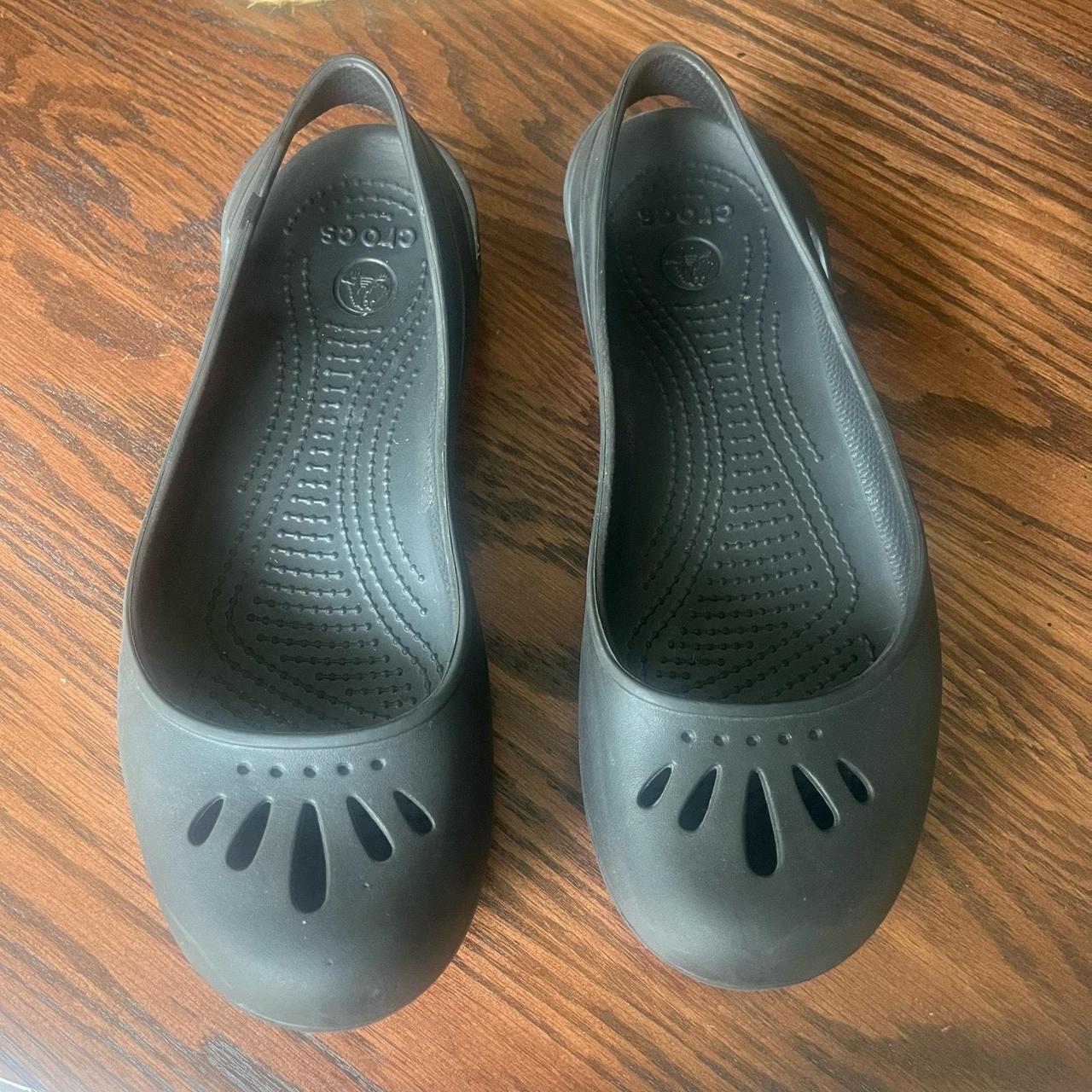 Crocs Thea Size 9 Black Slingback Sandals Womens. Depop