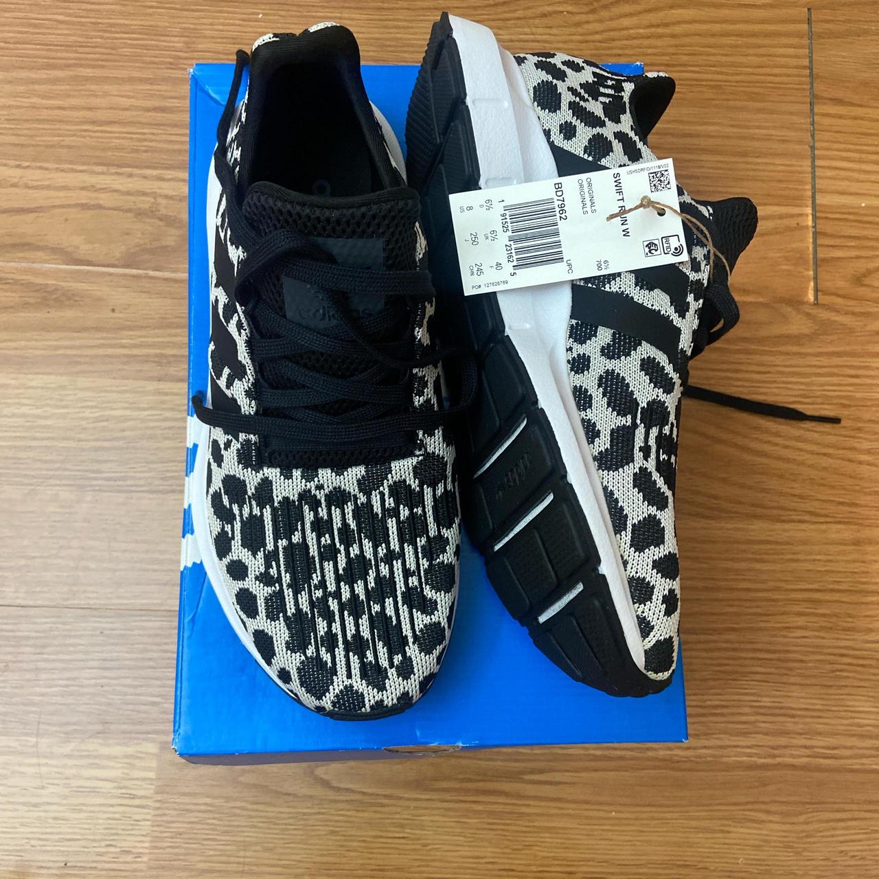 Never worn Adidas Swift Run 2.0 black and white. Depop