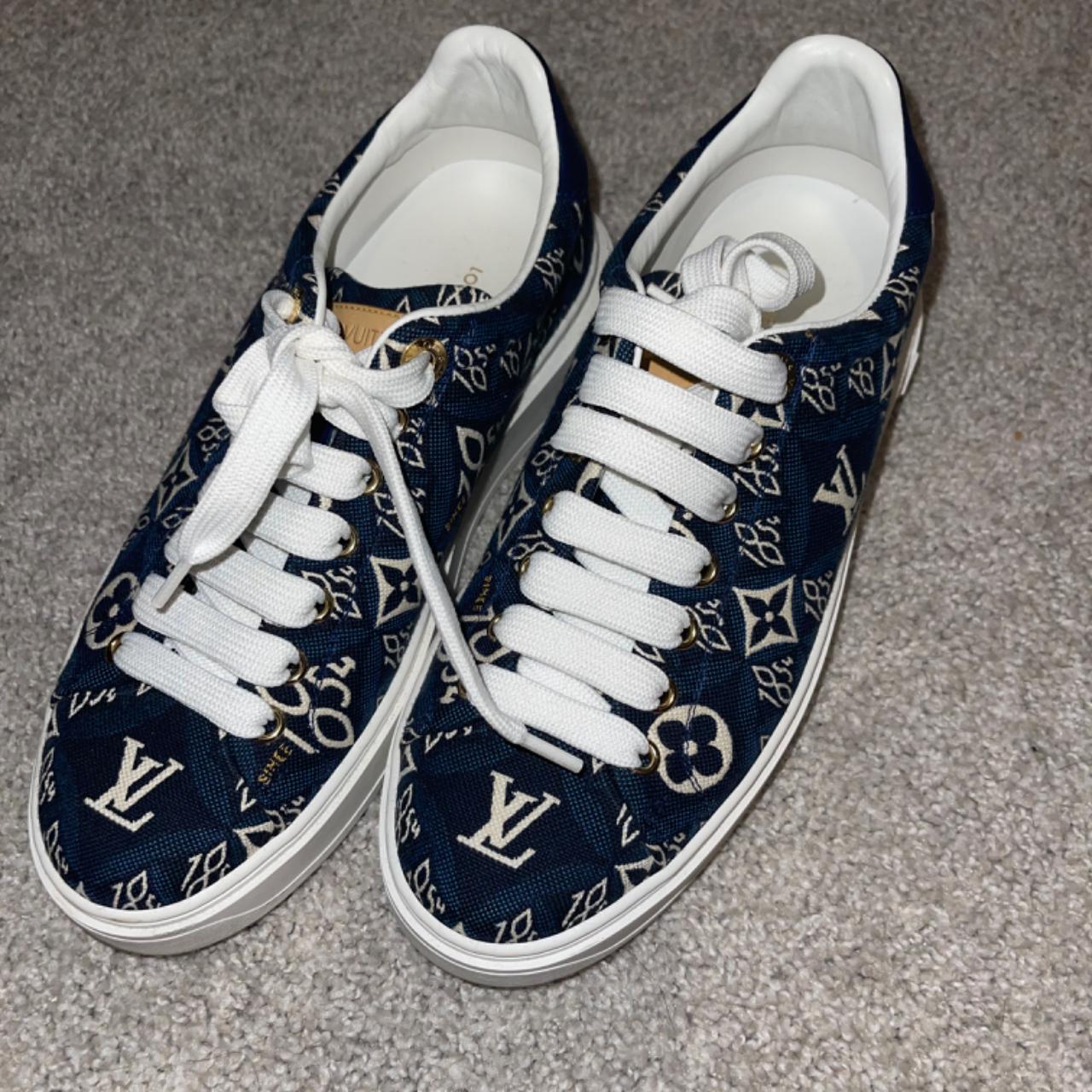 Louis vuitton discount denim sneakers women's