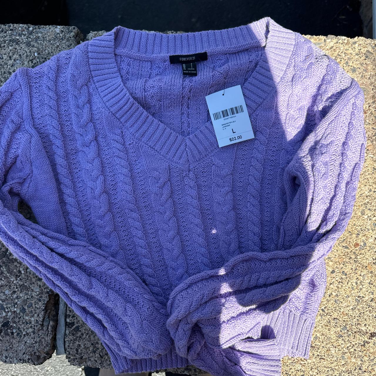 Purple sweater forever 21 best sale