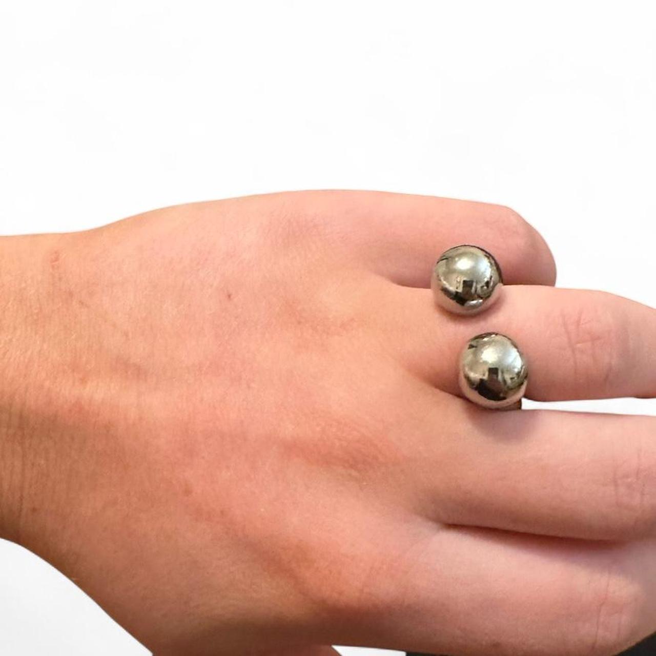 Women's Ring - Silver/Grey – Silver statement rin… - image 5