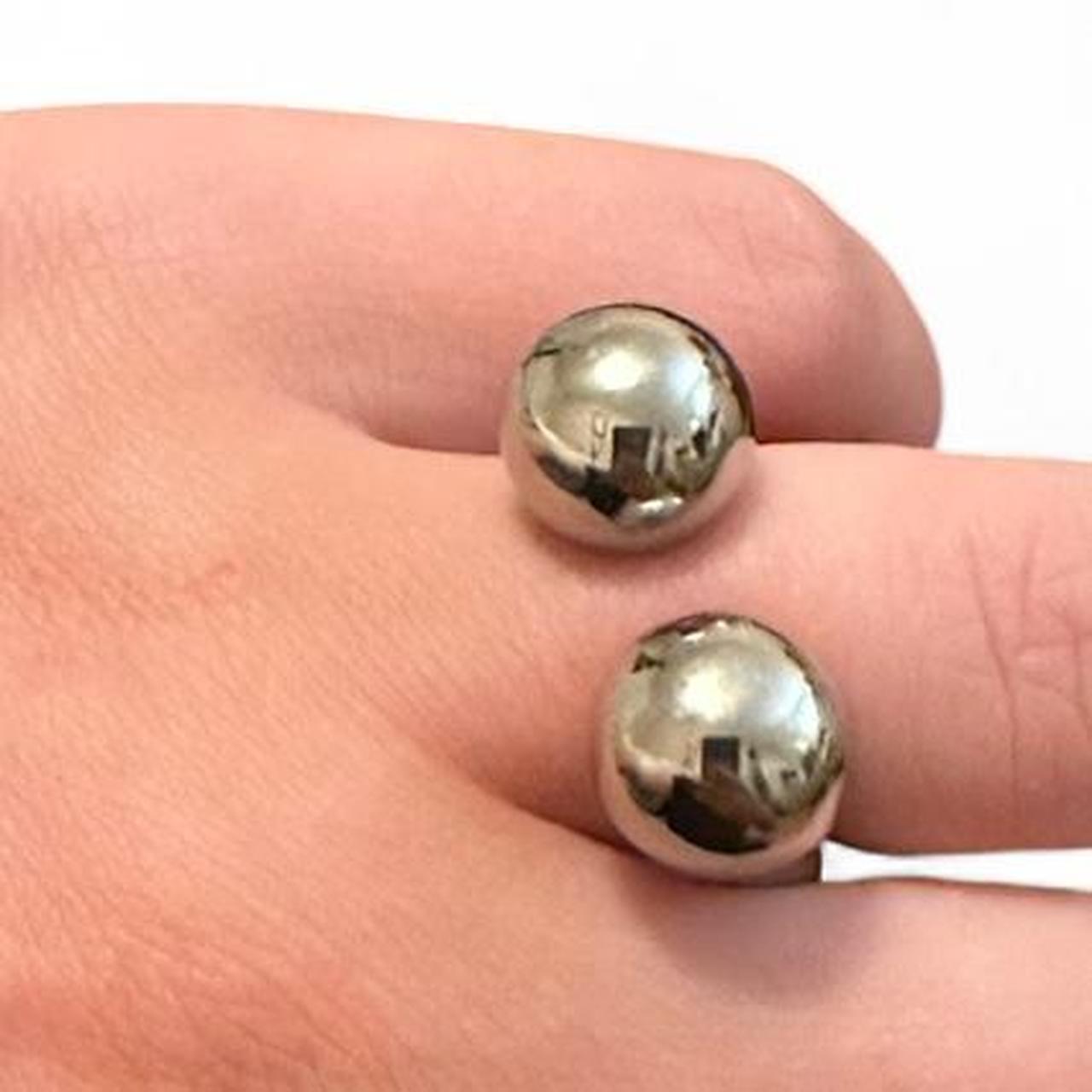 Women's Ring - Silver/Grey – Silver statement rin… - image 1