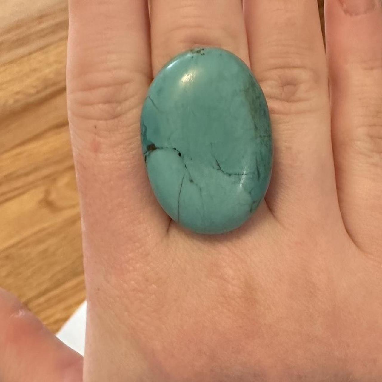 Women's Ring - Blue/Multi – Turquoise statement r… - image 1