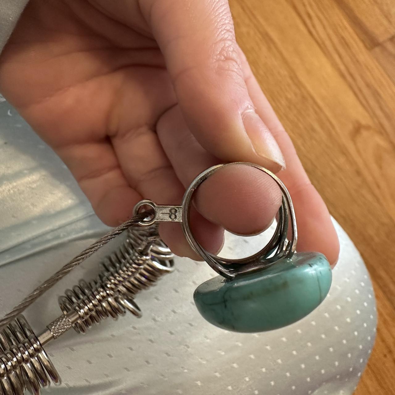 Women's Ring - Blue/Multi – Turquoise statement r… - image 7