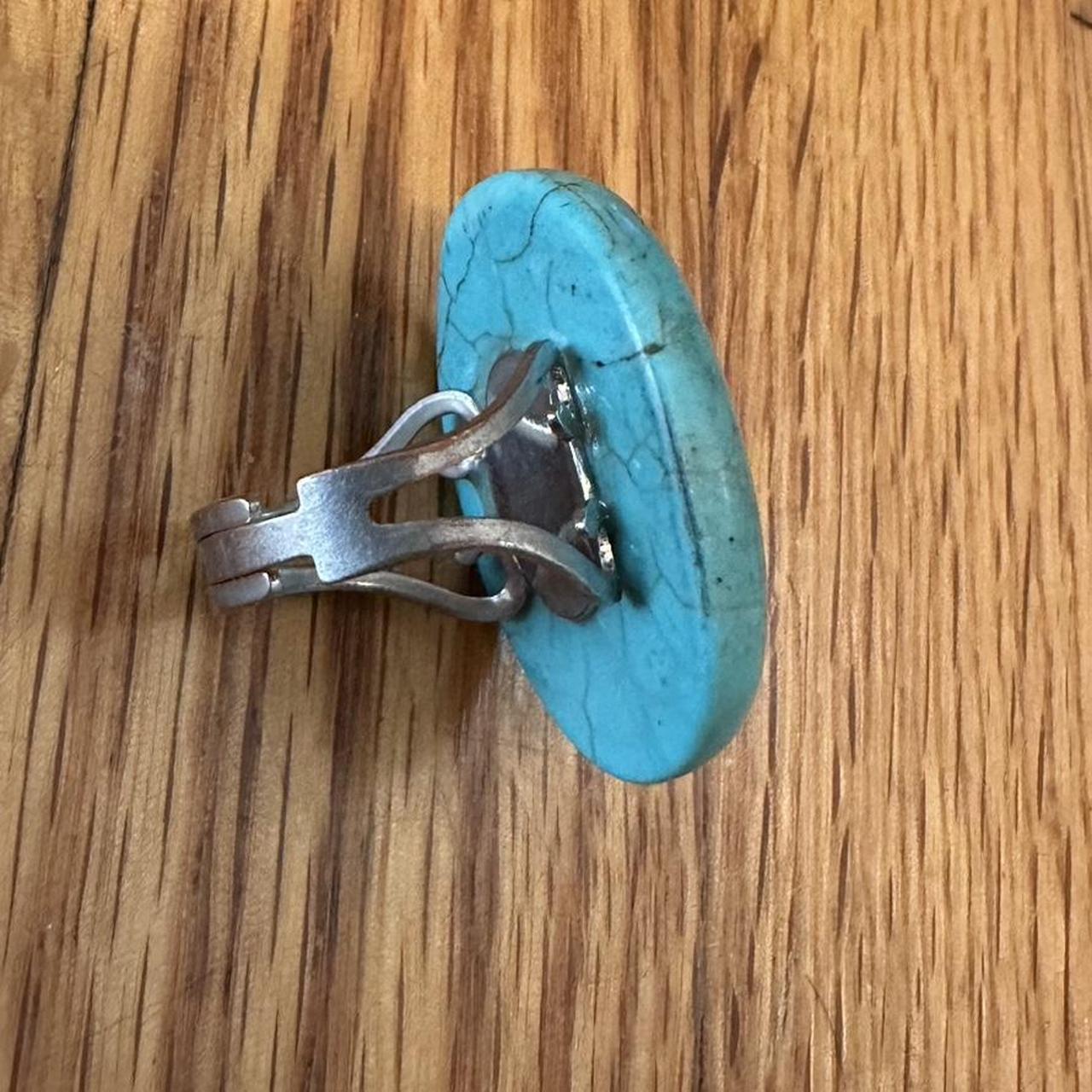 Women's Ring - Blue/Multi – Turquoise statement r… - image 3