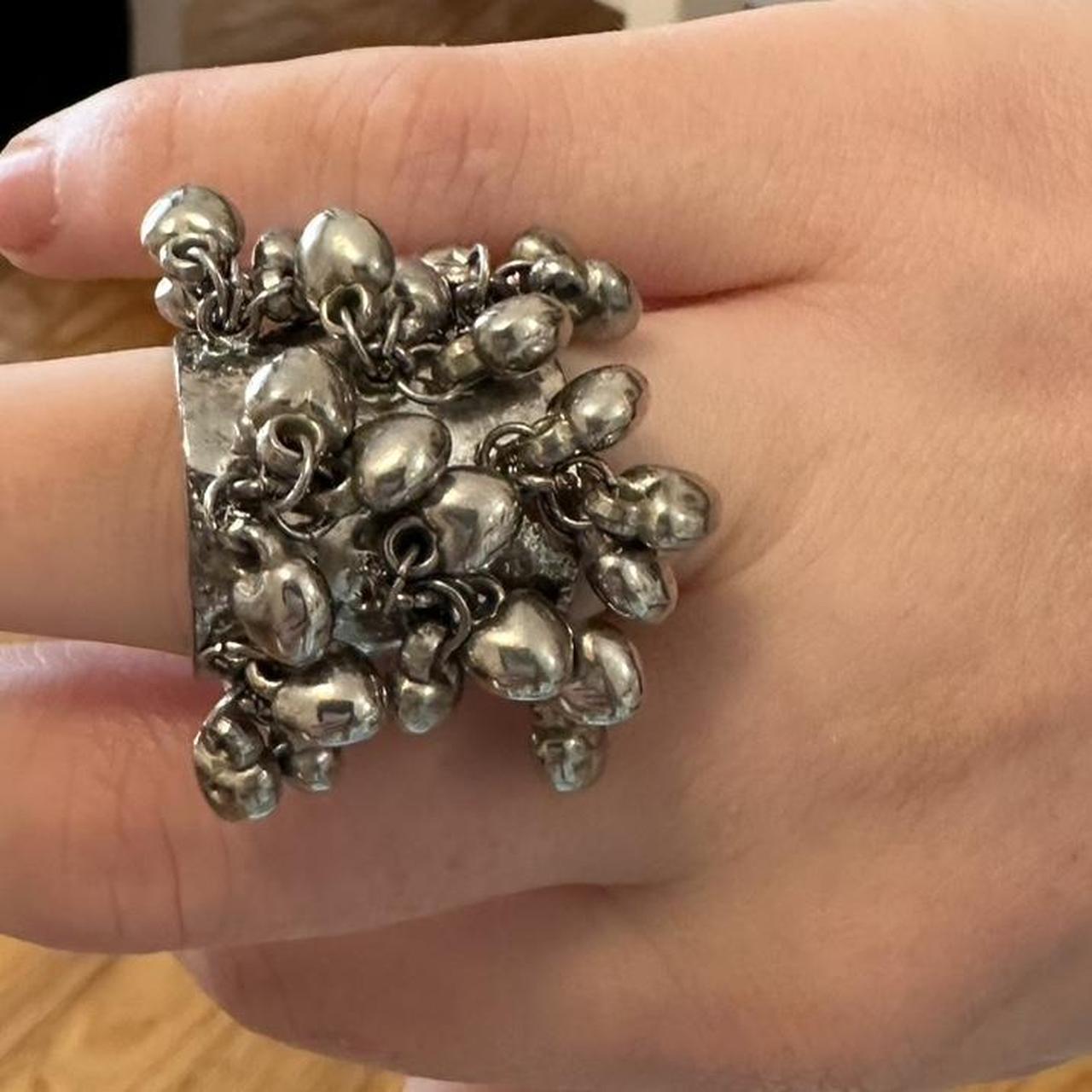 Women's Ring - Silver/Grey – statement ring, silv… - image 1