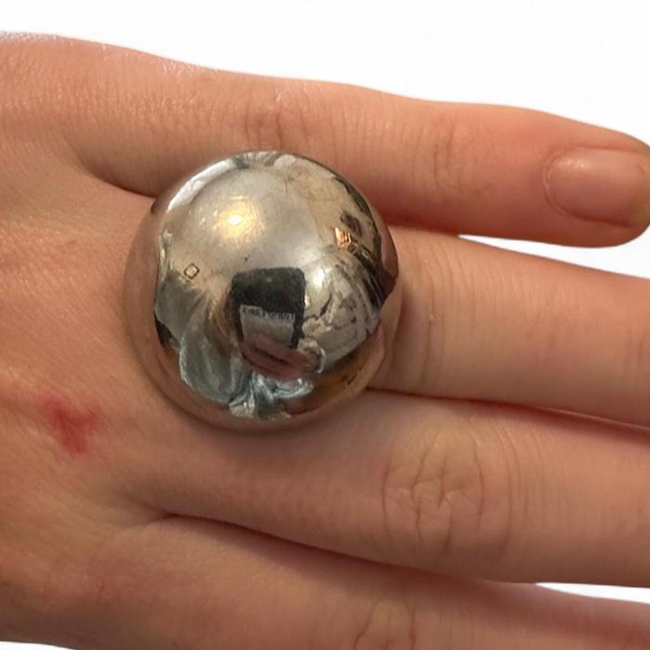 Women's Ring - Silver – Silver statement ring. La… - image 1