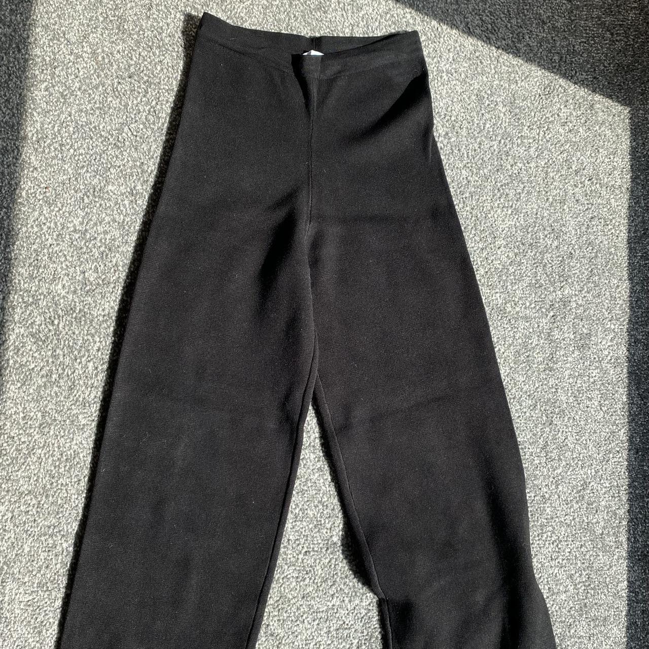 Zara wide leg thick ribbed pants Really comfy and... - Depop
