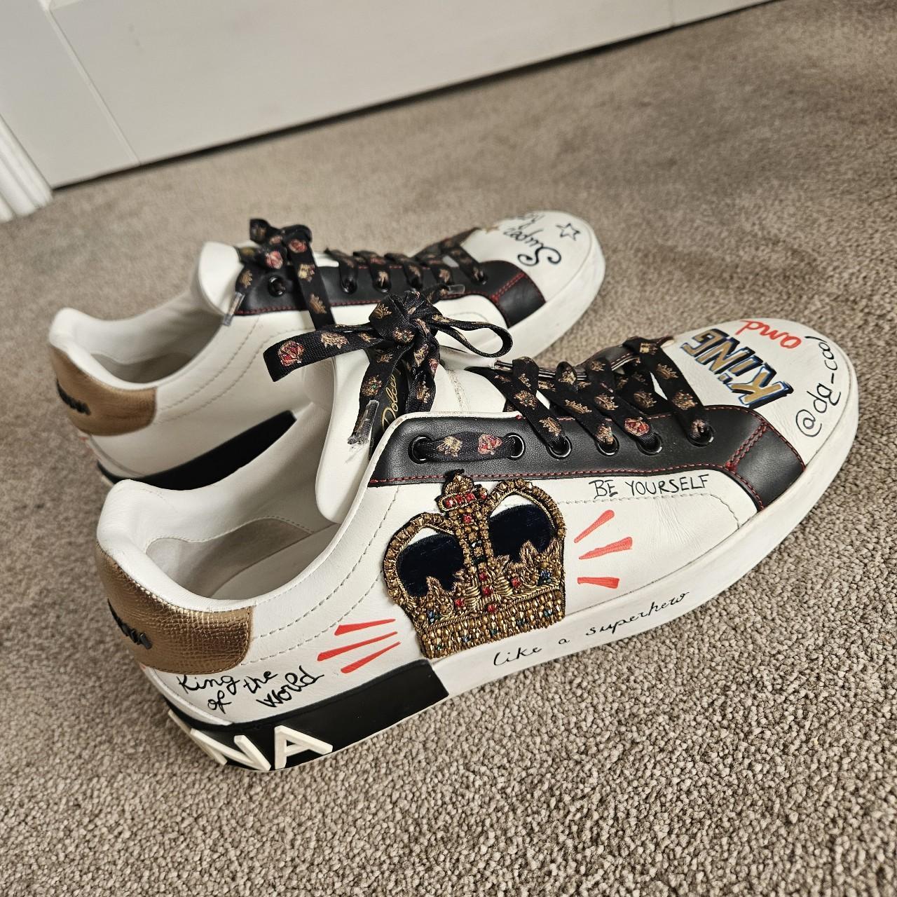 Dolce and Gabbana Portofino Leather KING Sneakers. Depop