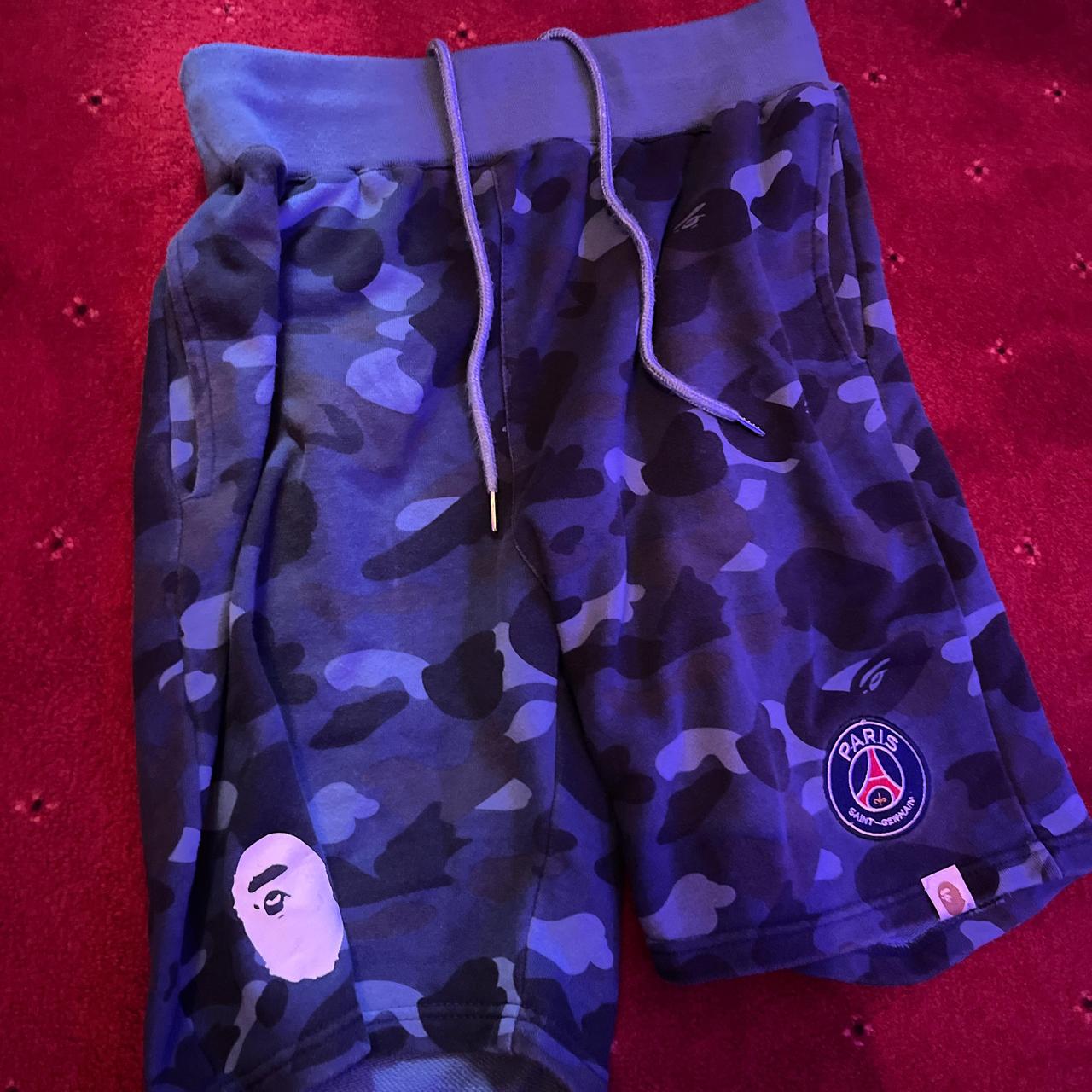 Bape x psg shorts willing to negotiate Depop