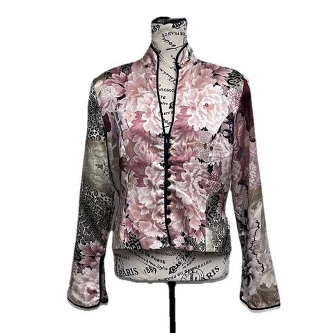 JS Collections Women's Blazer Jacket - Multi/Pink… - image 1