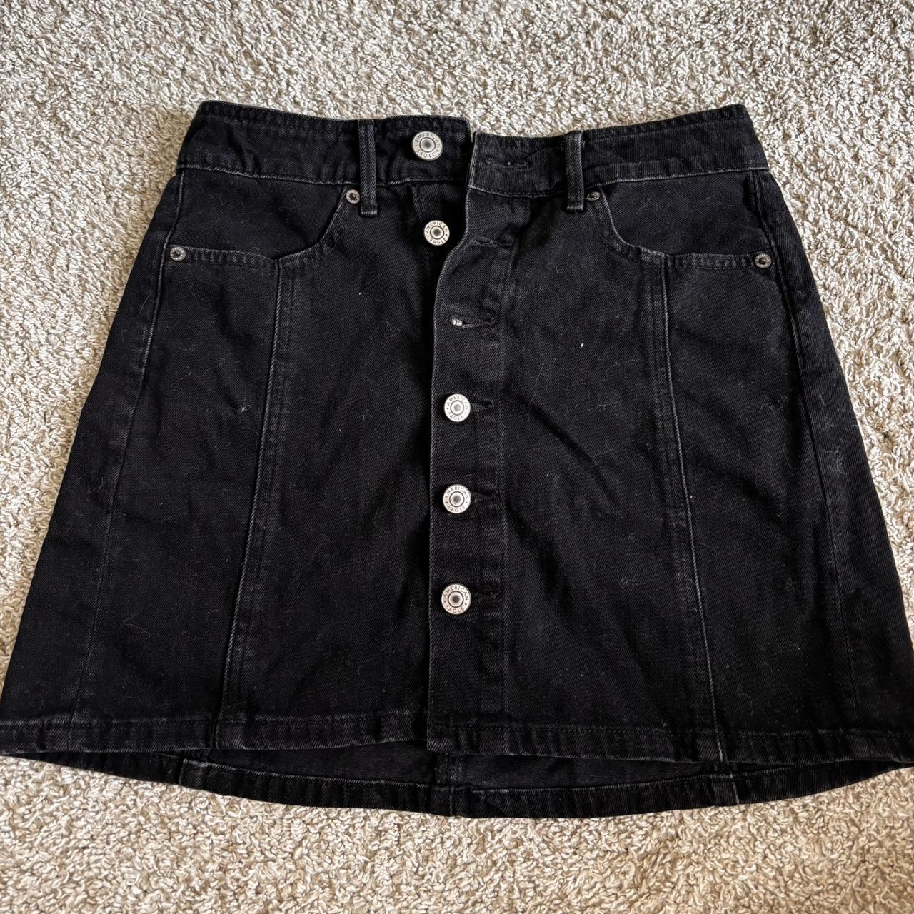 Black jean skirt american eagle hotsell