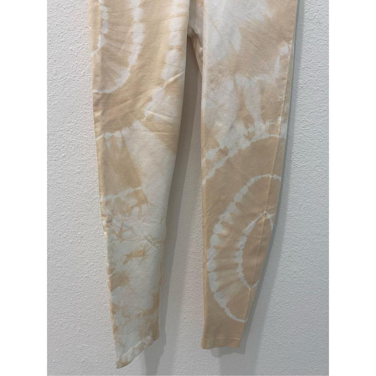 Aerie Orange and White Tie Dye High Waisted Leggings size small